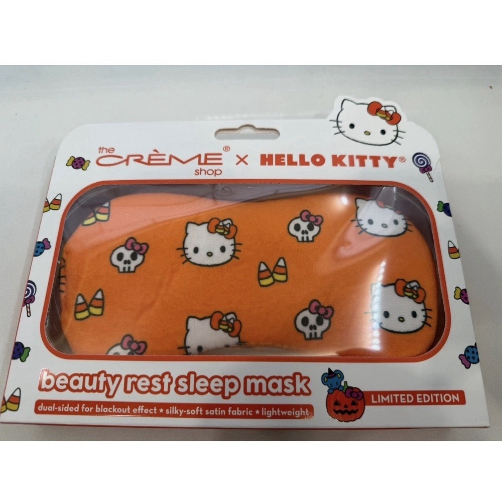 Creme Shop X Hello Kitty Halloween Sleep Mask Limited Edition Orange Candy